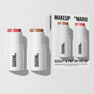 ⚫️ Makeup By Mario Sculpt & Pop On The Go Blush in Light Medium & Sweet Pink